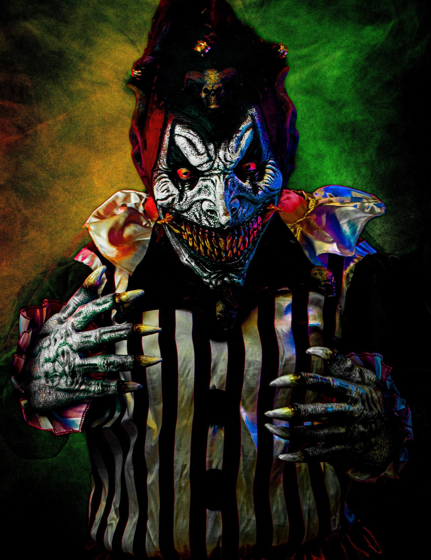 Masque d'arlequin malfaisant adulte