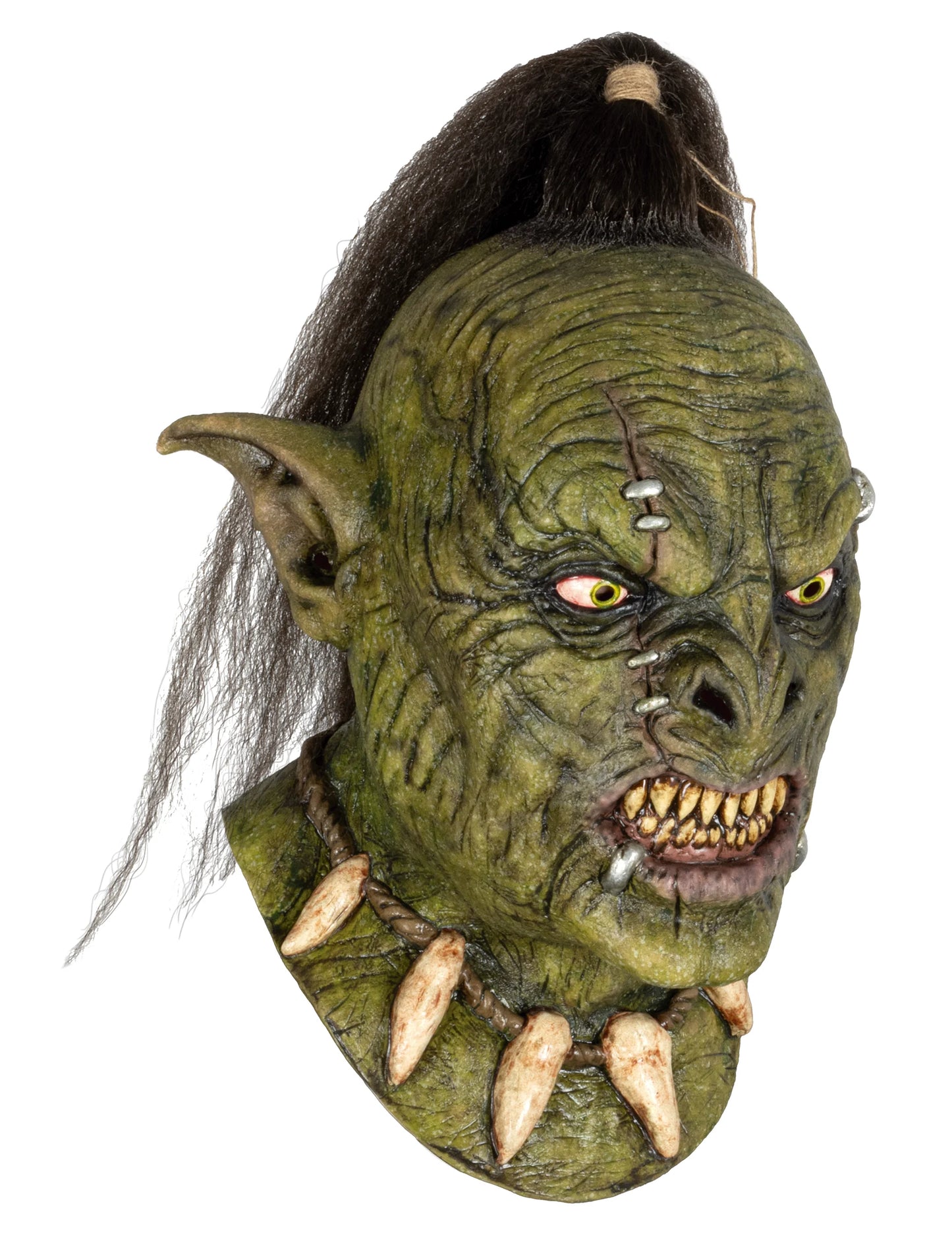 Masque de guerrier orc vert adulte