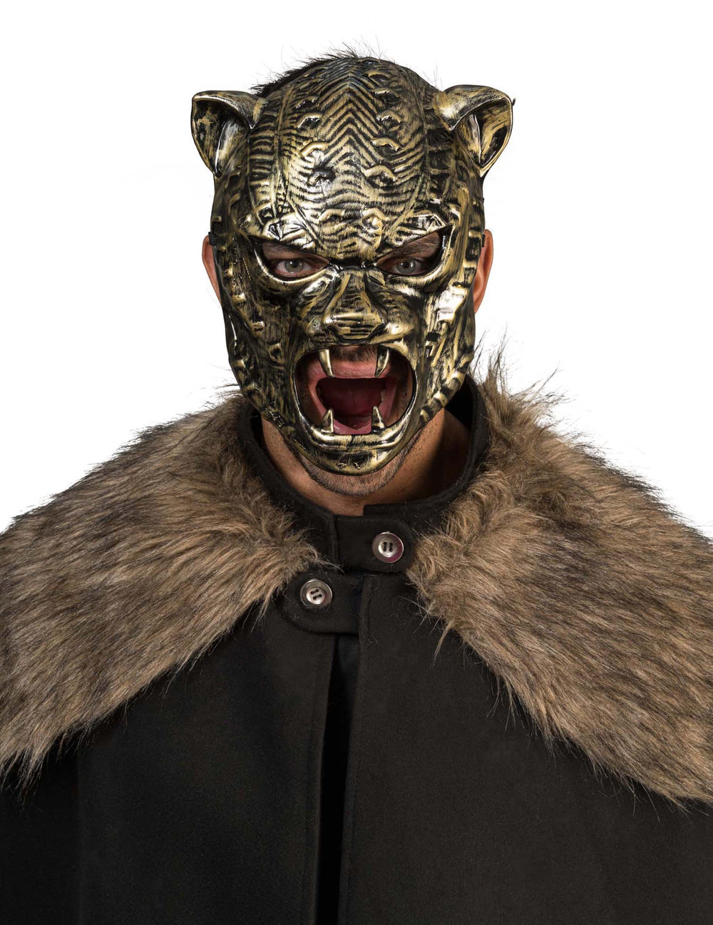 Vue de face du Masque de Tigre Maître du temps