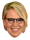 Kartonová maska Maria de Flilippi pro dospělou blondýnku s černými brýlemi