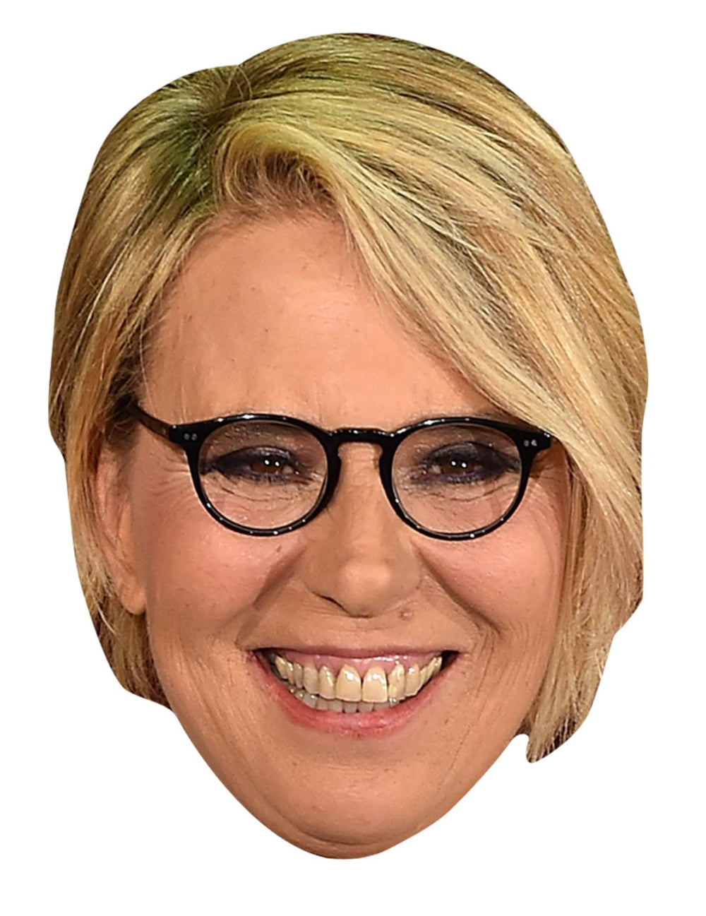 Kartonová maska Maria de Flilippi pro dospělou blondýnku s černými brýlemi