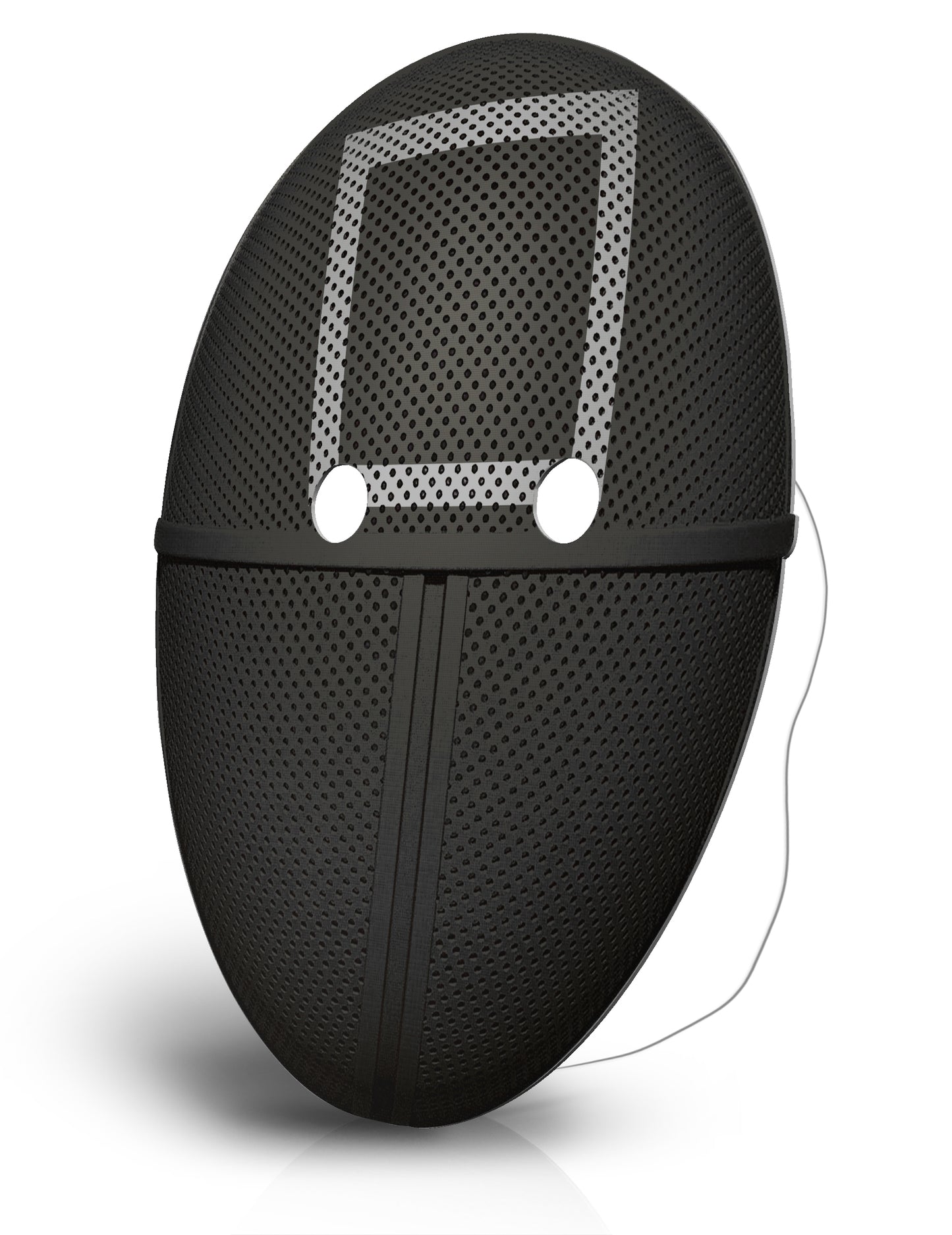 Brankářská plochá kartonová maska čtvercového typu