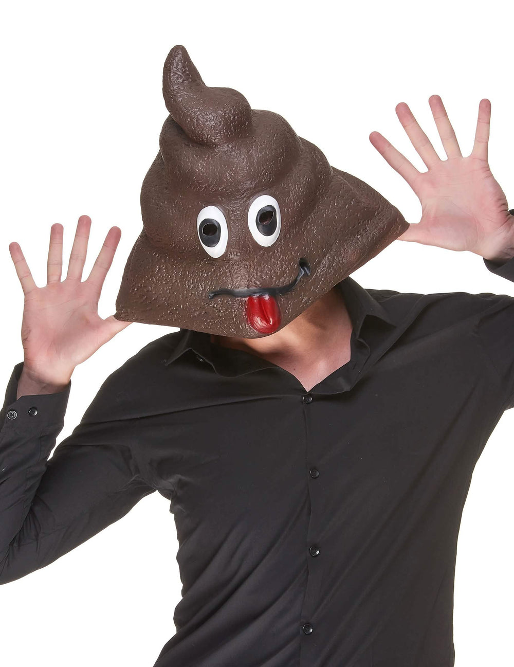 Pohled zepředu na latexovou masku Kaka pro dospělý