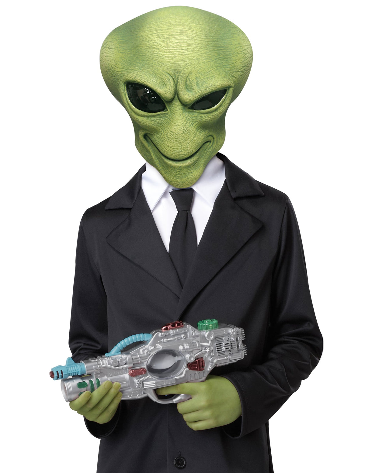 Masque et gants alien pour adulte verts