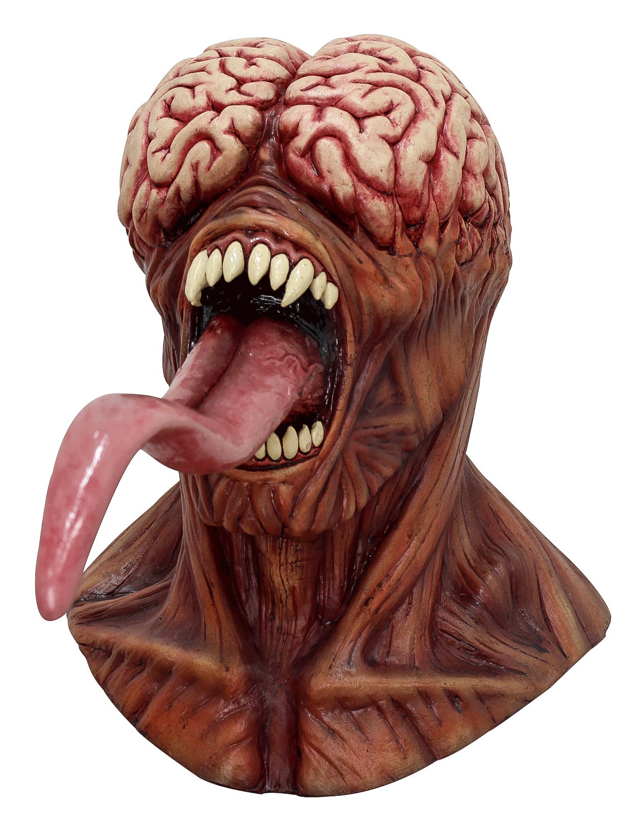 Celoobličejová maska pro dospělé monstrum s viditelným mozkem