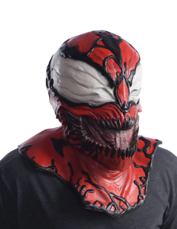 Masque intégral en latex Carnage Venom pour adulte rouge et noir