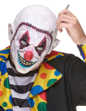 Latexová maska pro dospělé s lebkou a klaunem