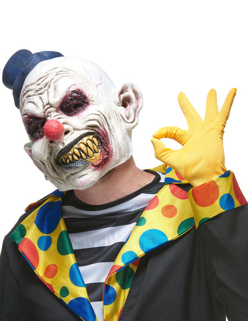 Ohavná klaunská latexová maska pro dospělé