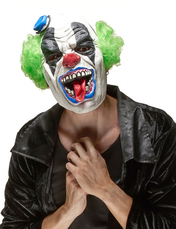 Halloweenská latexová maska pro dospělé s hrozným klaunem