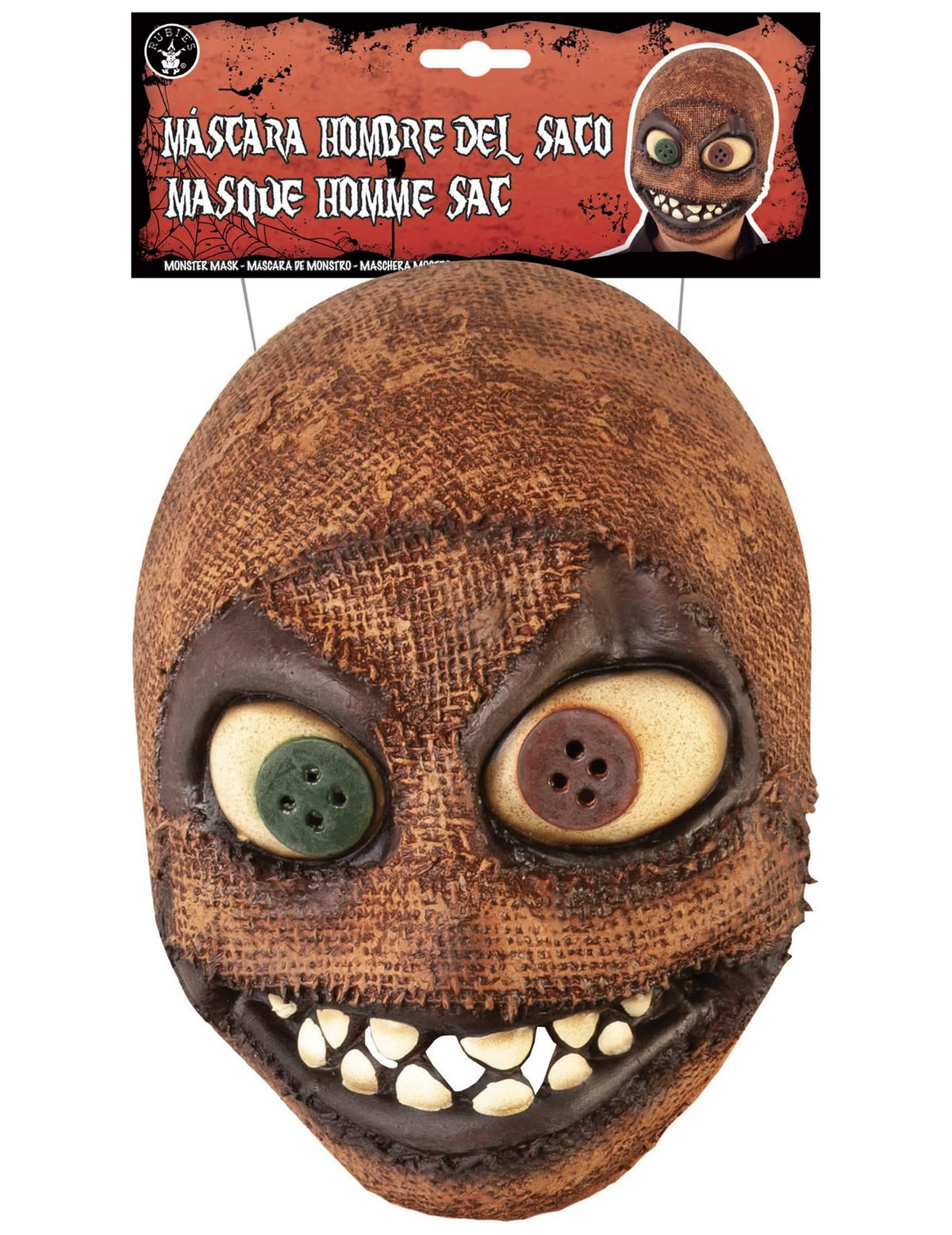 Balení latexové masky s efektem pytle pro muž