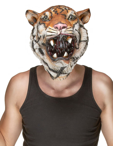 Masque latex tigre adulte
