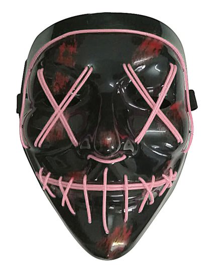 Dospělá fuchsiová svítící LED maska