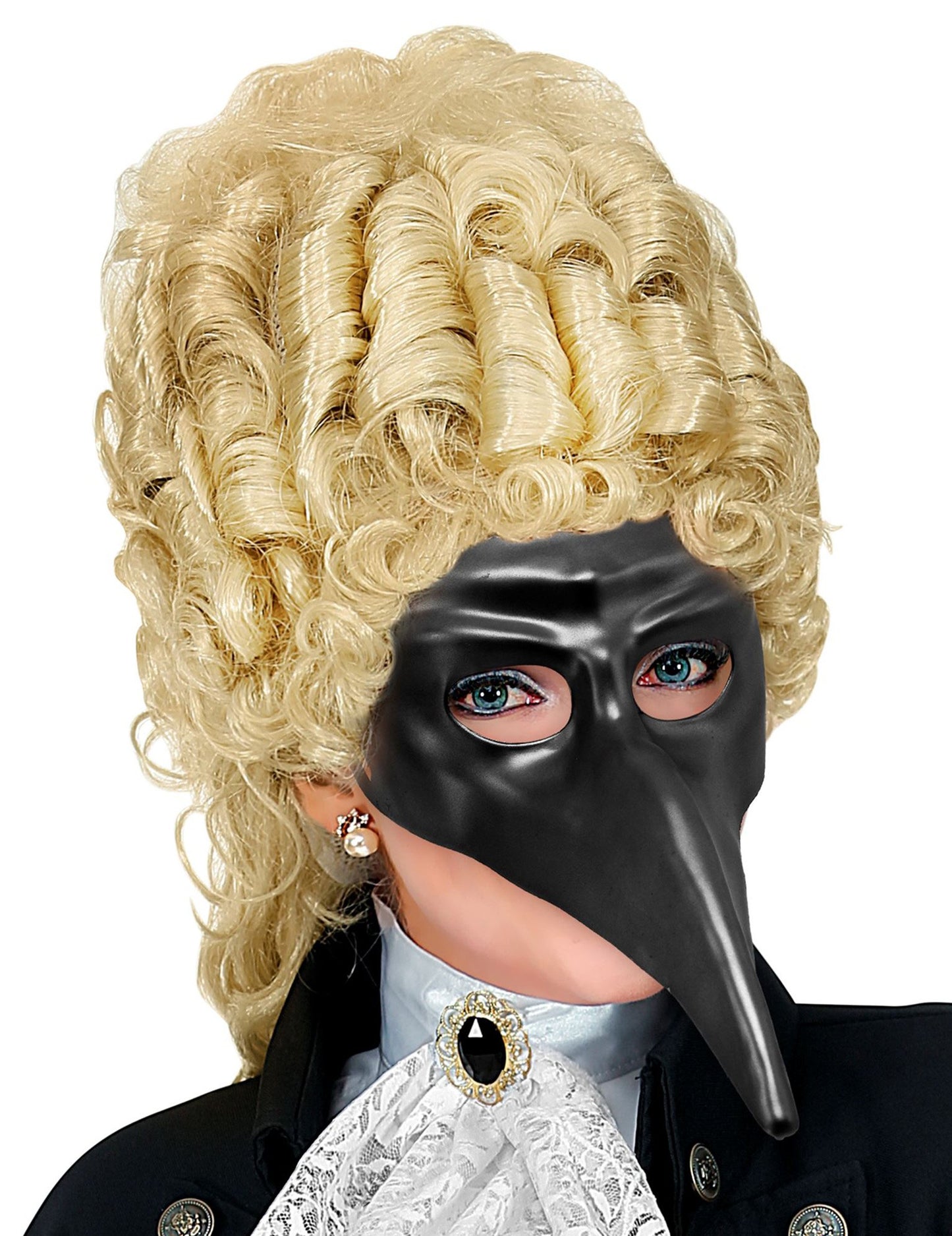 Dospělá černá maska s dlouhým nosem
