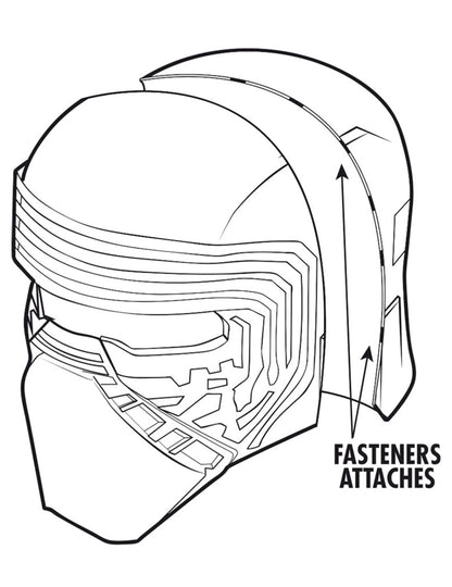 Luxusní dvoudílná maska na helmu Kylo Ren Star Wars VII™ pro dospělé