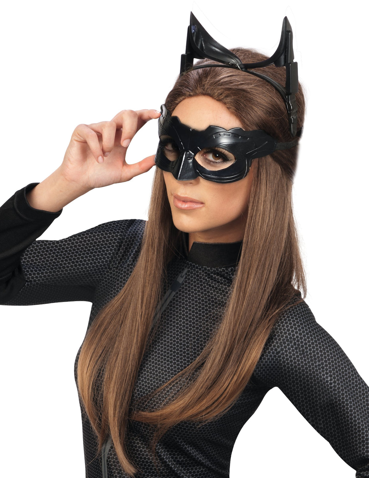 Masque luxe Catwoman The Dark Night rises pour adulte noir