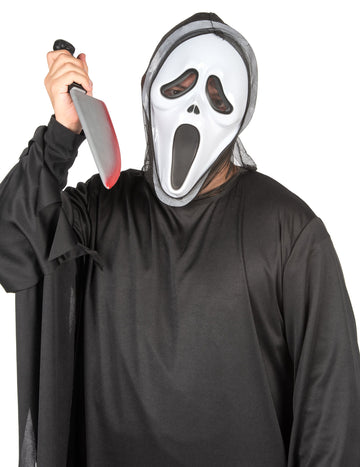 Černá a bílá plastová maska zabiják dospělých psychopatů