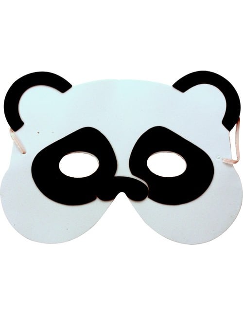 Masque panda pour enfant blanc et noir