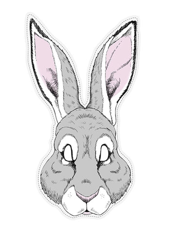 Papírová maska králíka 