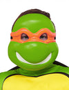 Masque plastique Michelangelo Tortues Ninja pour enfant vert avec bandeau orange et sourire blanc