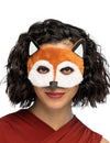 Masque renard pour adulte orange et blanc en peluche