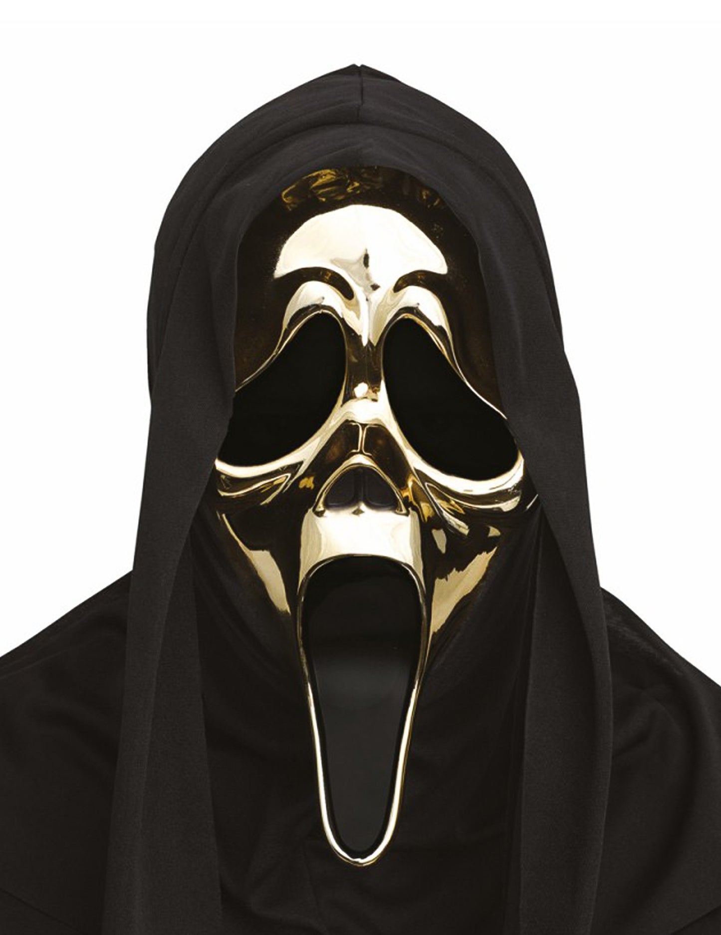 Masque Scream or chromé adulte