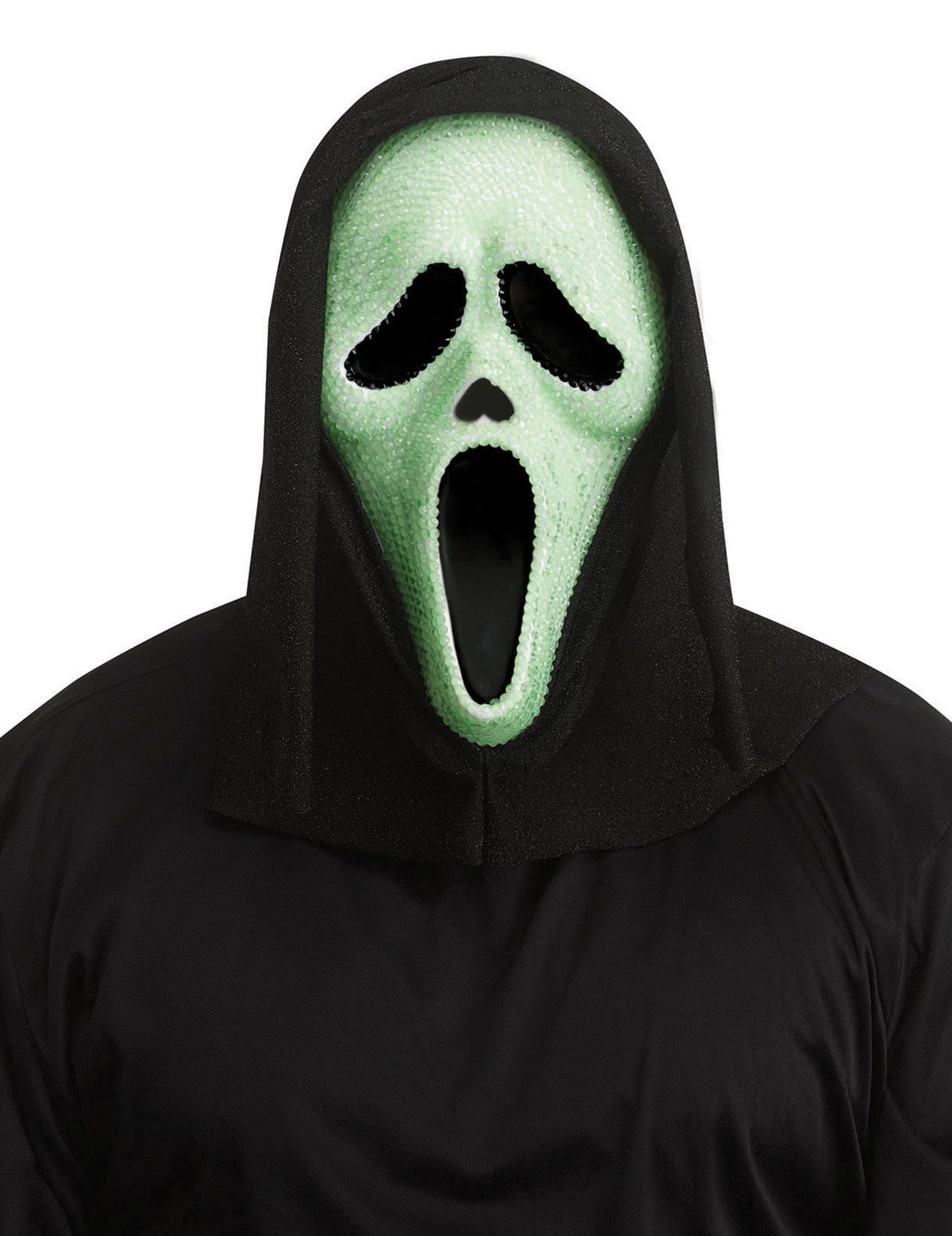 Fosforeskující maska Scream™ se třpytkami pro dospělé 