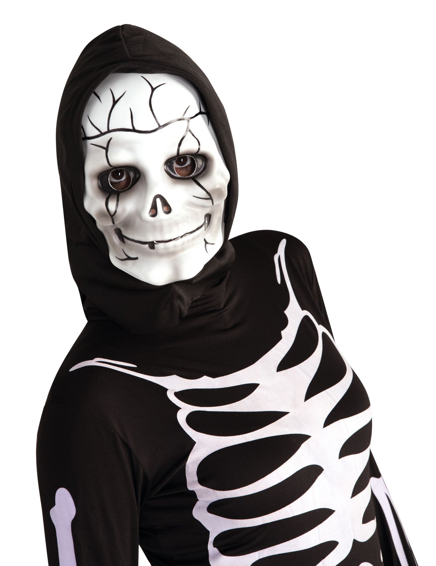 Skeletonová maska ​​s dětskou kapucí