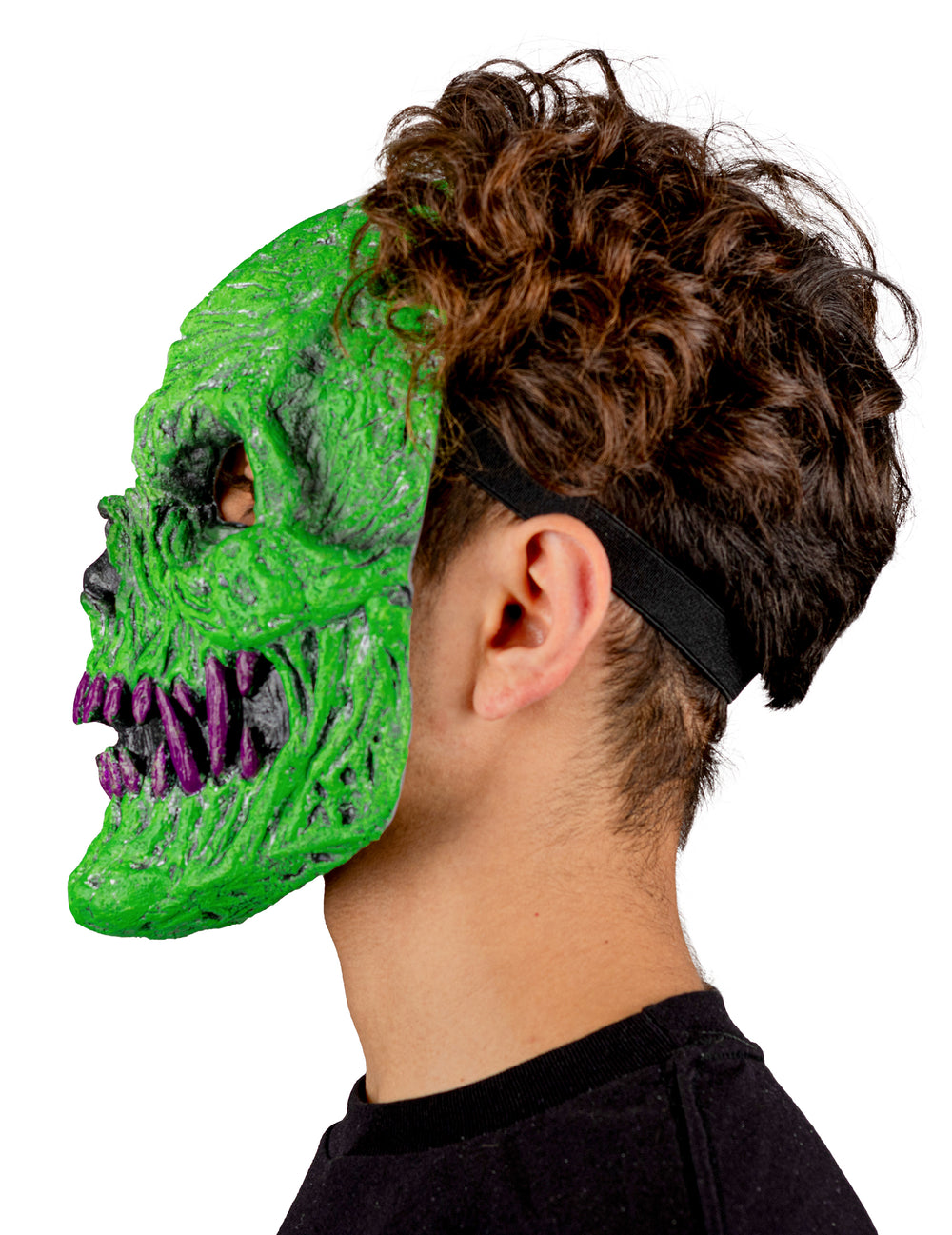 Vue de profil du masque squelette démoniaque