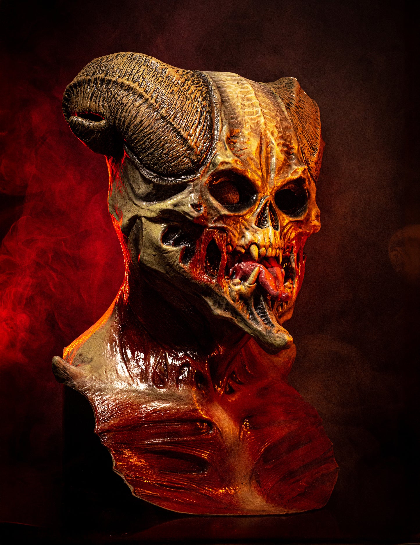 Halloweenská maska kostlivce s ďáblem pro dospělé