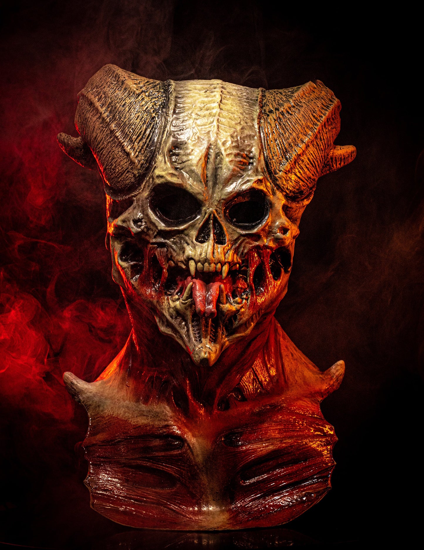 Halloweenská maska kostlivce s ďáblem pro dospělé