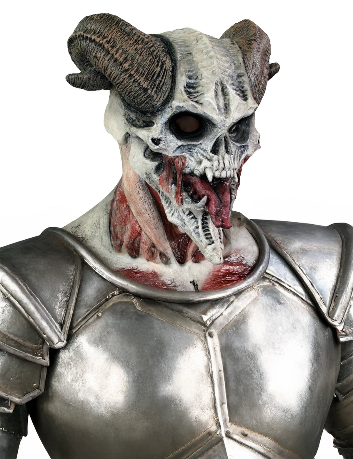 Vue de profil du masque de squelette diabolique pour adulte
