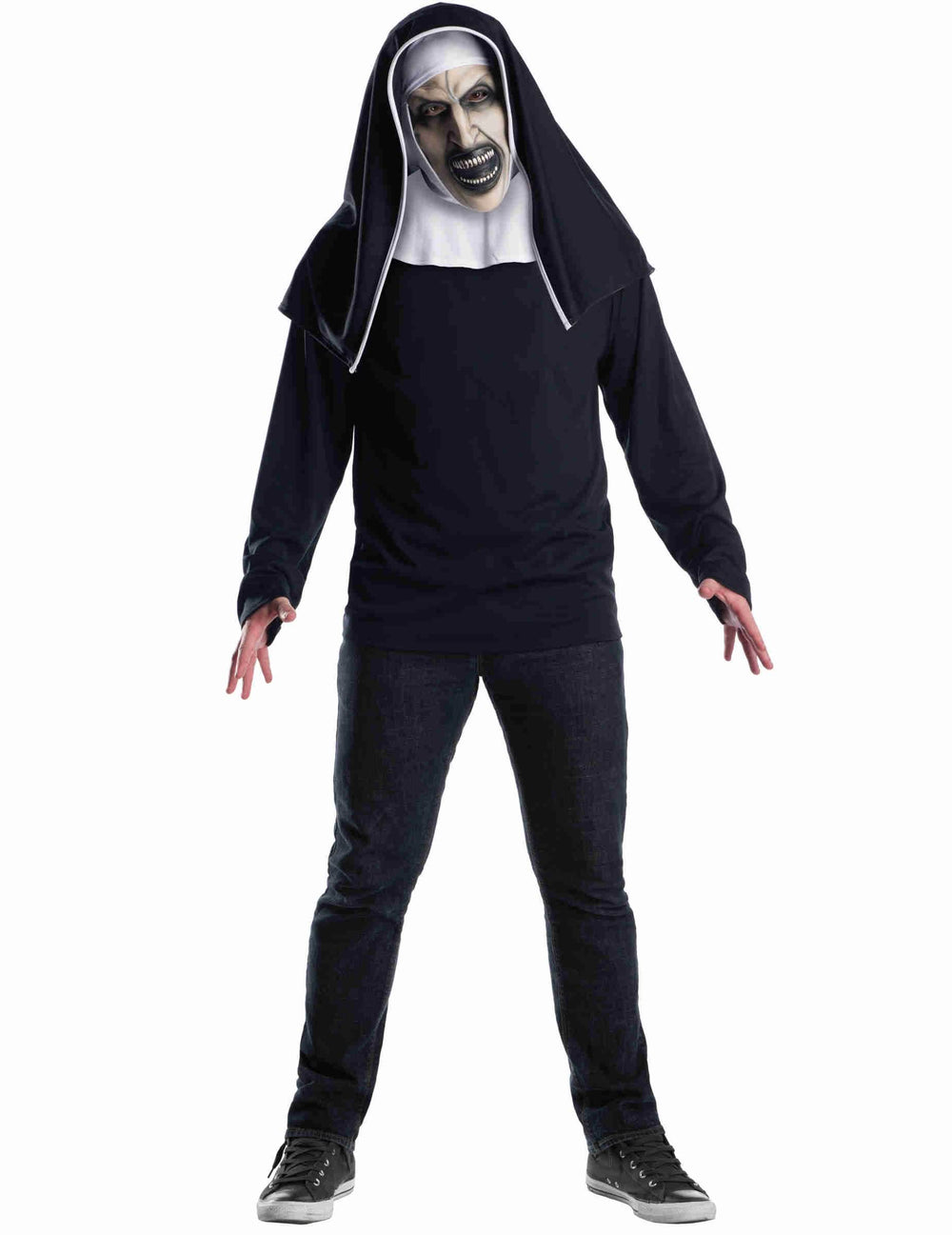 Maska The Nun™ pro dospělý černá a bílá s závojem