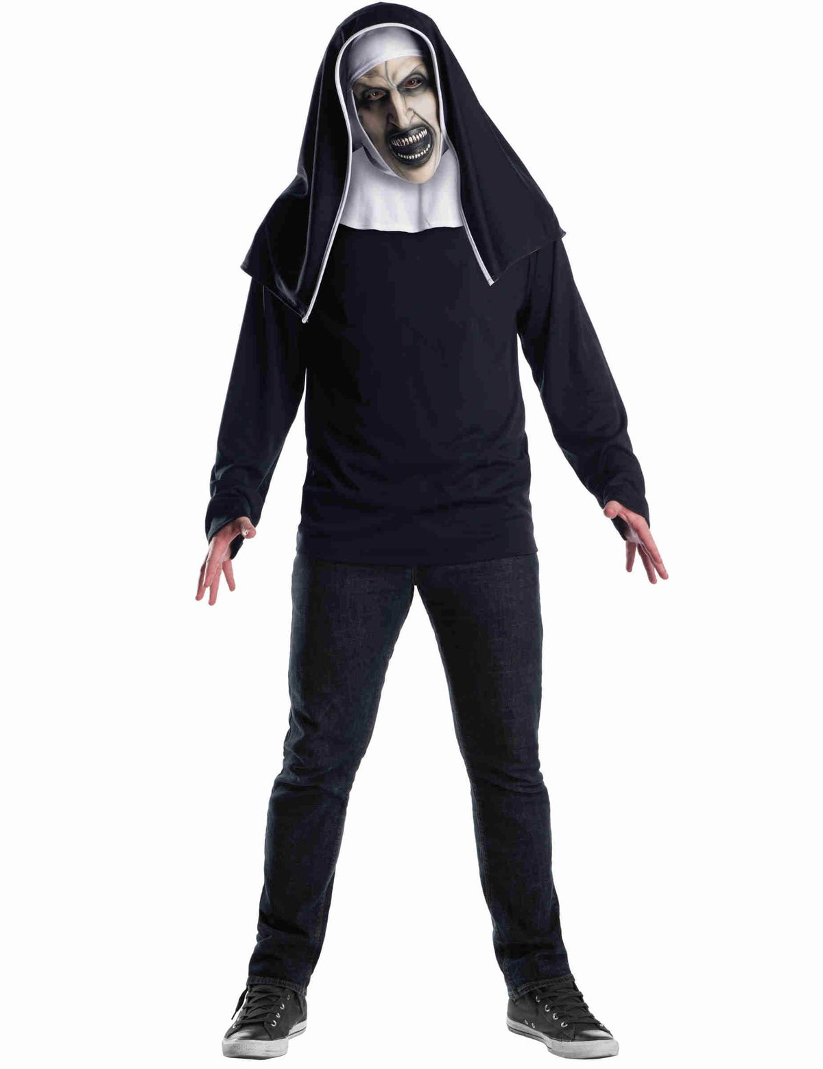 Maska The Nun™ pro dospělý černá a bílá s závojem