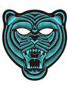 Masque tigre à LED réactives pour adulte bleu et noir