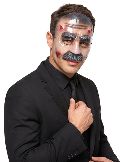 Průhledná maska pro dospělého muže s knírem