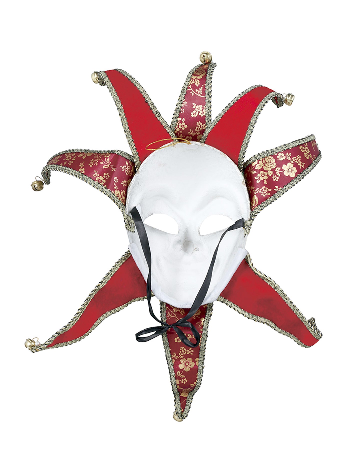 Veneziánská maska pro muže červená a zlatá 