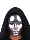 Masque visage argent chromé pour adulte argenté