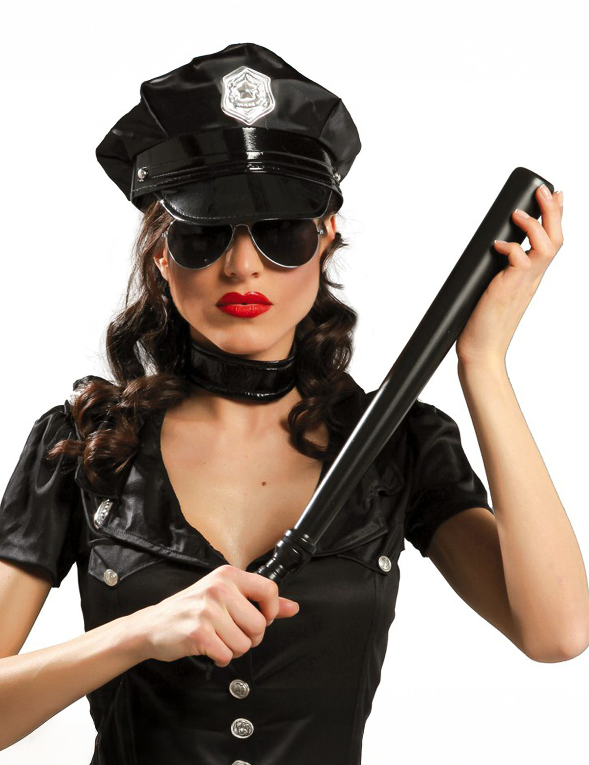 Mise en situation de la matraque en plastique de policier