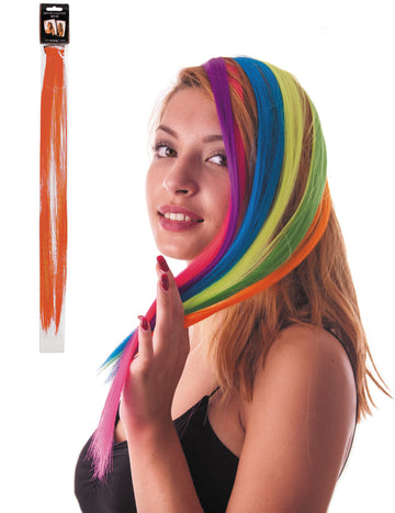 Oranžový clip-in pramen vlasů