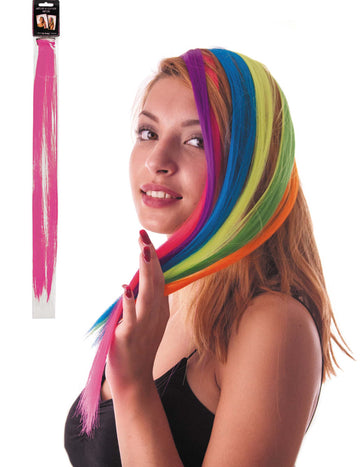 Růžový clip-in pramen vlasů