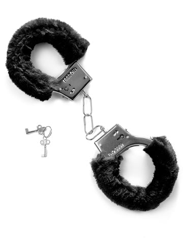 Schwarze Handschellen