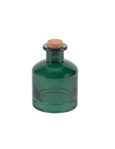 Tmavě zelená skleněná miniaturní lahvička 5,6 cl