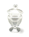 Mini bonbonnière confiseur sur pied en verre transparent