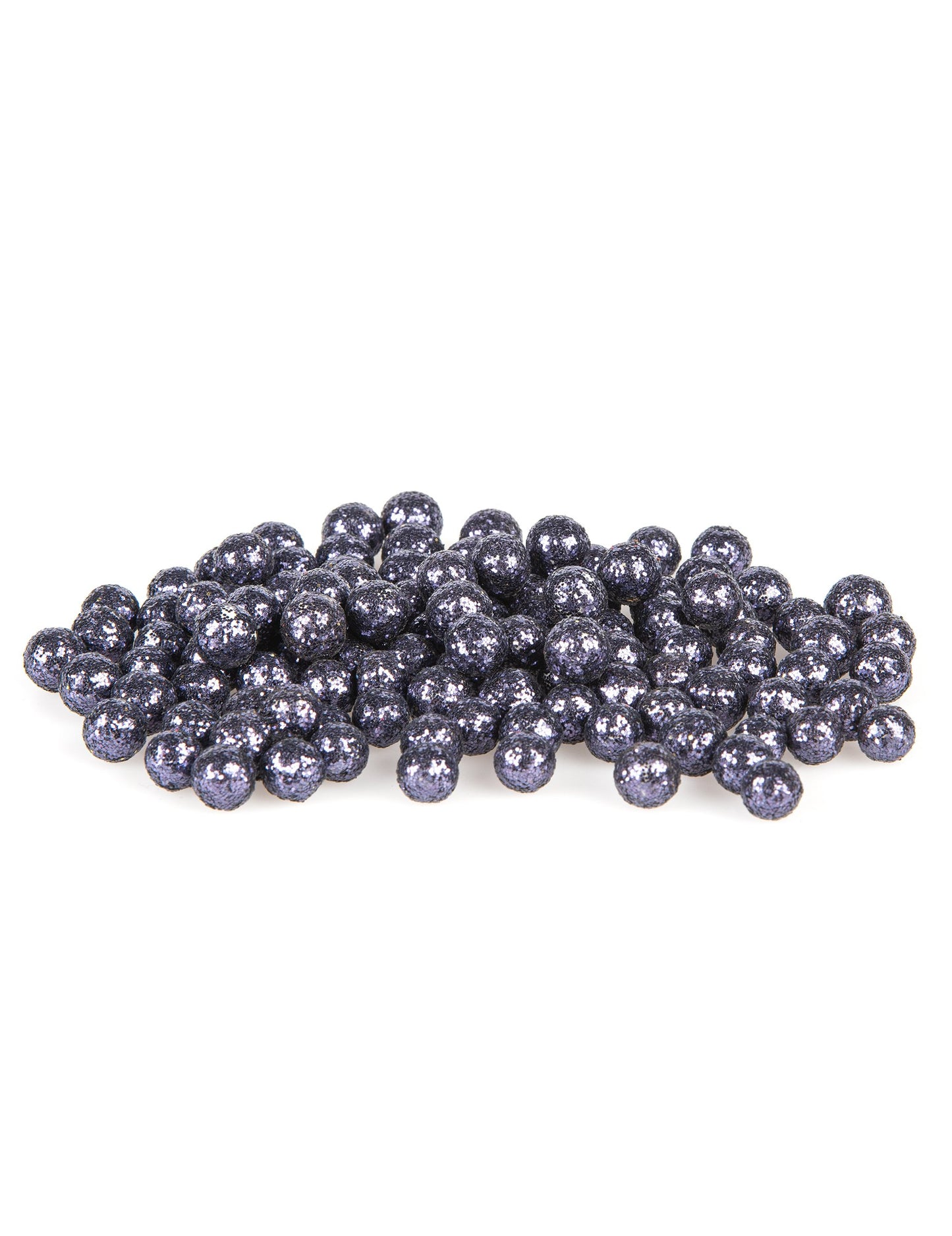 Mini tmavě modré třpytivé kuličky 8 mm 10 gr na dekoraci stolu