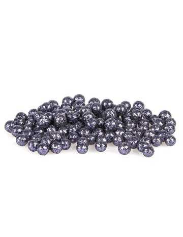 Mini tmavě modré třpytivé kuličky 8 mm 10 gr na dekoraci stolu