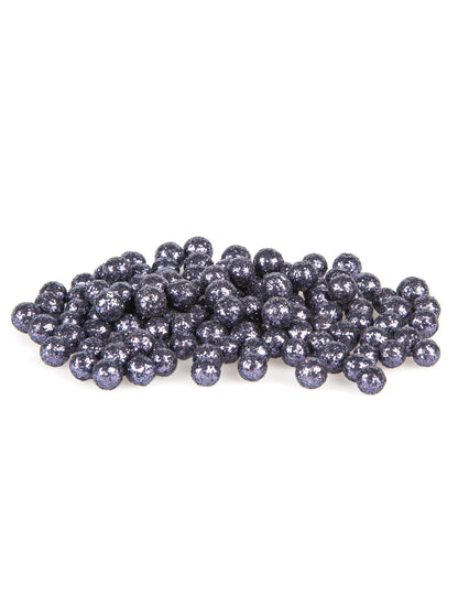 Mini tmavě modré třpytivé kuličky 8 mm 10 gr na dekoraci stolu