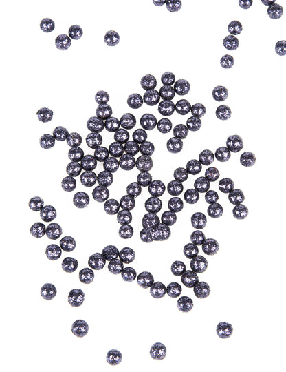 Mini tmavě modré třpytivé kuličky 8 mm 10 gr na dekoraci stolu
