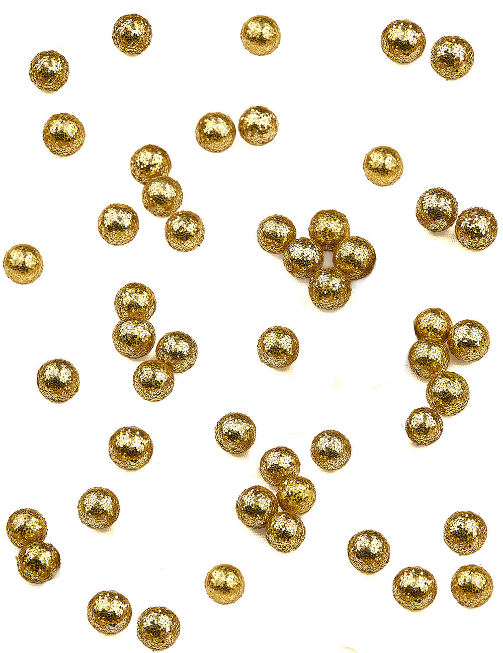 Confettis de table mini boules pailletées pour fête dorées