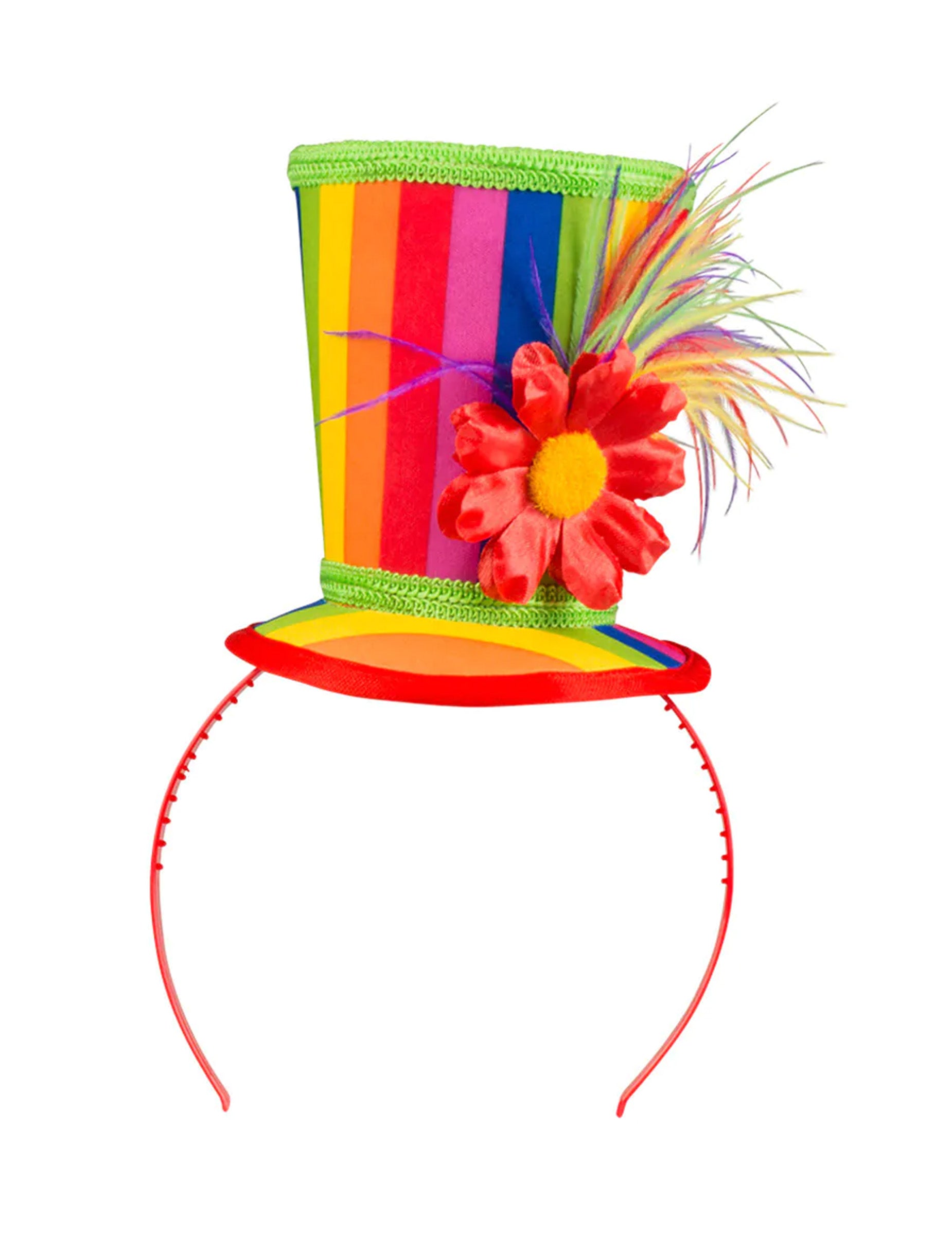 Vue de face du mini chapeau haut de forme clown