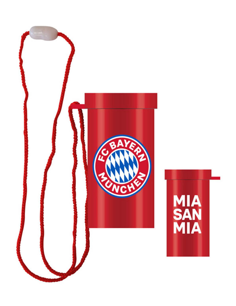 Mini houkačka FC Bayern Munich pro fanoušek červená s šňůrkou